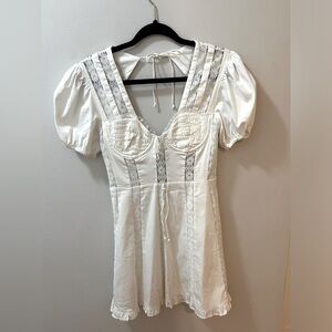 For Love & Lemons Lace Bustier Mini Dress